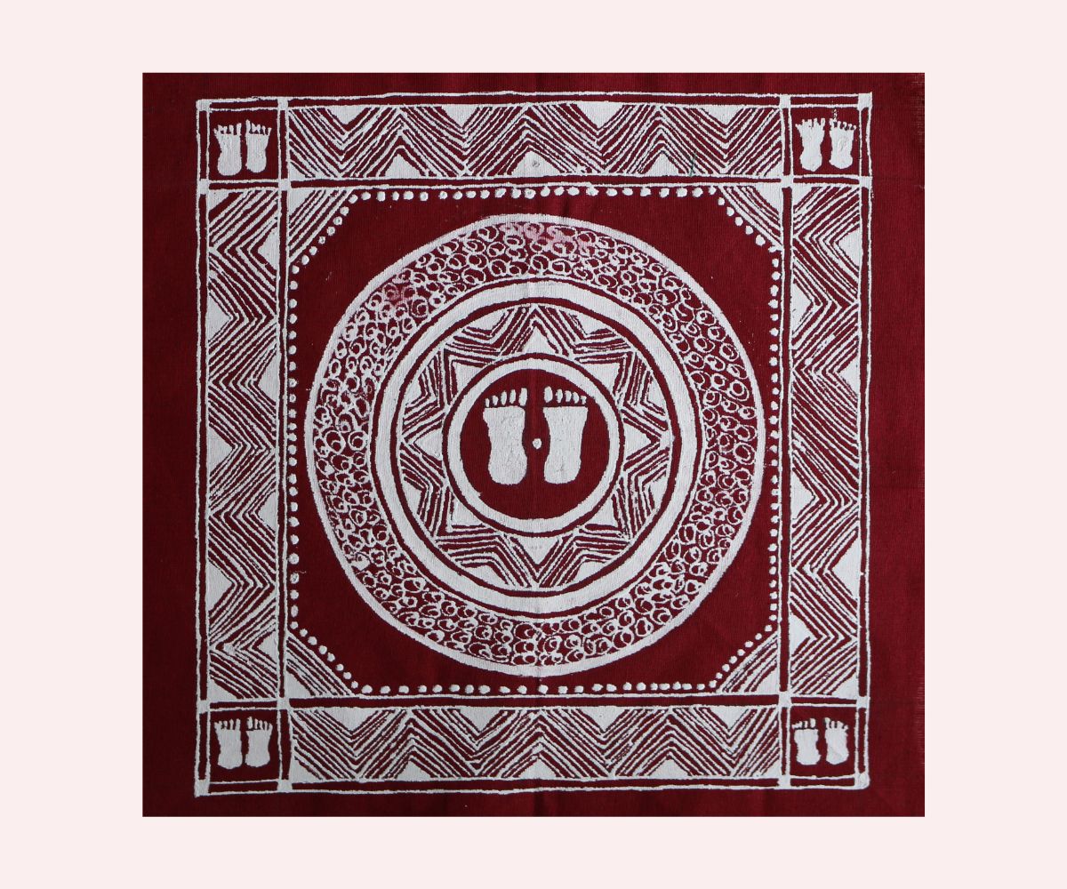 Hand-painted Aipan wall art
